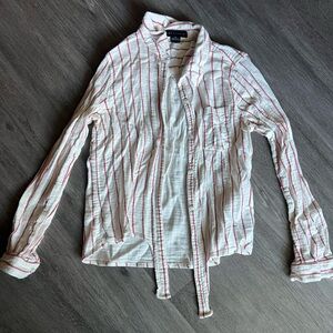 Sanctuary Red and White Striped Shirt